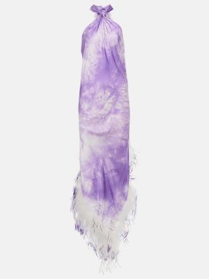 Rochie lunga cu pene Giuseppe Di Morabito violet