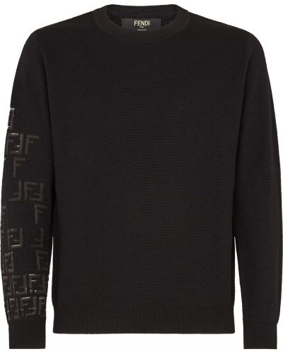 Jersey de punto de tela jersey Fendi negro