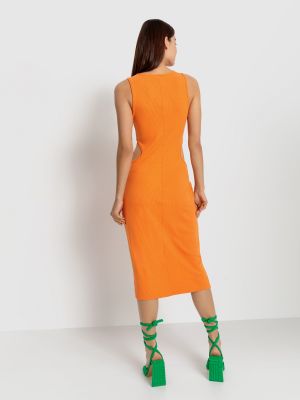 Košeľové šaty Lscn By Lascana oranžová