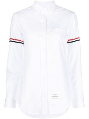 Pruhovaná bavlnená košeľa Thom Browne biela
