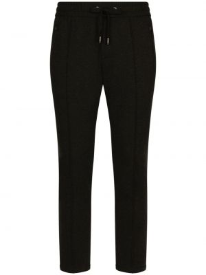 Pantaloni cu picior drept Dolce & Gabbana negru