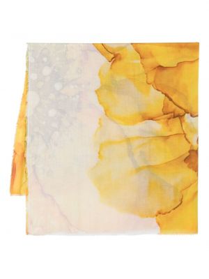 Schal mit print Faliero Sarti gelb