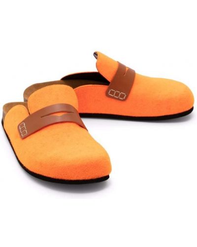 Plstěné loafers bez podpatku Jw Anderson oranžové