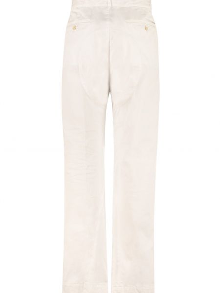 Хлопковые брюки с высокой талией Dsquared2 белые