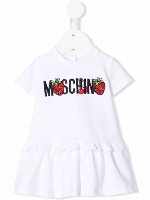 Trykt t-skjorte for jenter Moschino Kids hvit