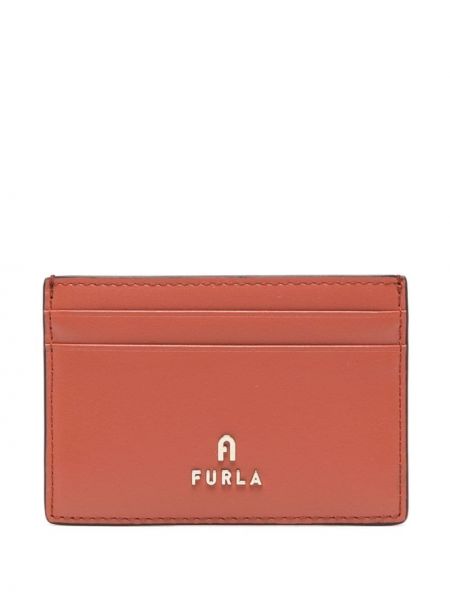 Kožená peněženka Furla oranžová