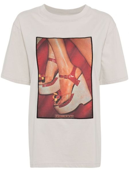 Bomuld t-shirt Fiorucci grå