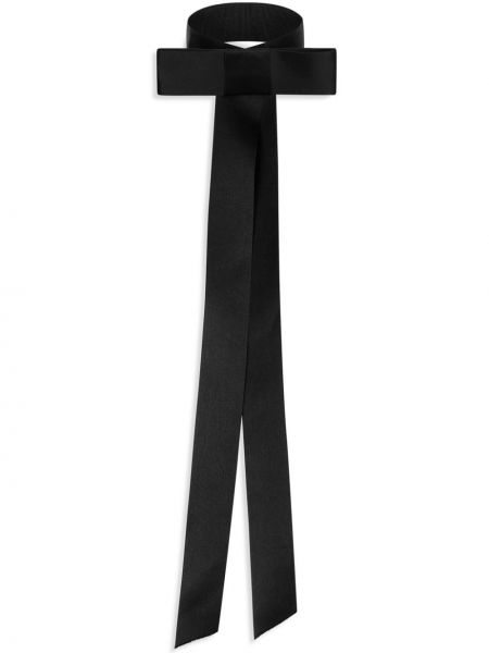 Saténová kravata s mašlí Dolce & Gabbana černá