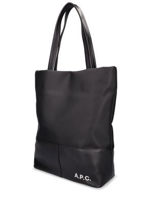 Кожени шопинг чанта от изкуствена кожа A.p.c. черно
