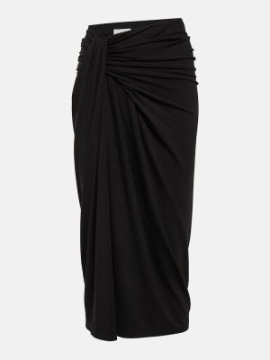 Midi φούστα από ζέρσεϋ Marant Etoile μαύρο