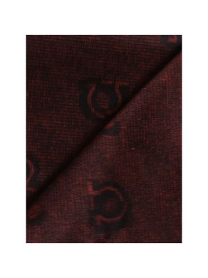 Bufanda de seda de tejido jacquard Salvatore Ferragamo rojo