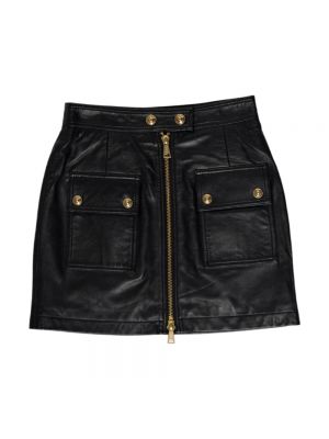 Spódnice-szorty skórzana Versace Jeans Couture czarna