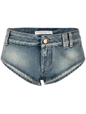 Shorts di jeans Alessandra Rich blu
