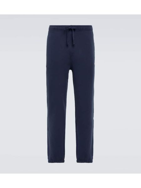 Pantaloni tuta di cotone in jersey Polo Ralph Lauren blu