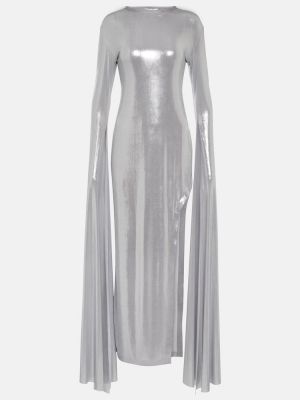 Hosszú ruha Norma Kamali ezüstszínű