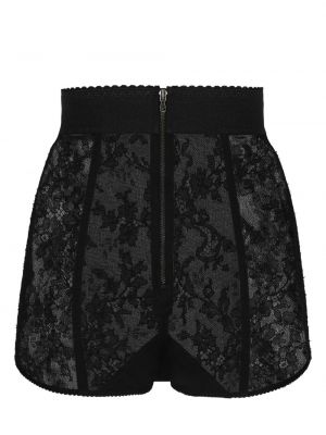 Nėriniuotos culotte kelnės Dolce & Gabbana juoda