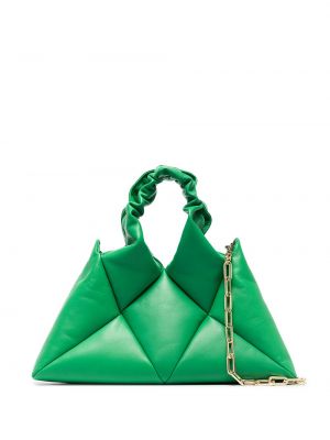 Kožená nákupná taška Reco zelená