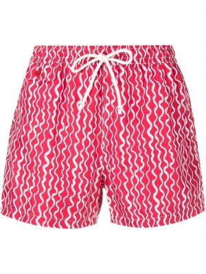 Trykt shorts Kiton rød