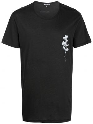Camiseta de flores con estampado Ann Demeulemeester negro