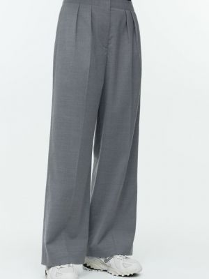 Фланелевые брюки с низкой талией H&m серые