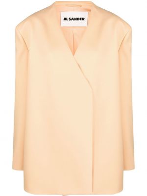 V-hals lang pels Jil Sander beige