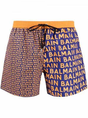 Trykt shorts Balmain blå