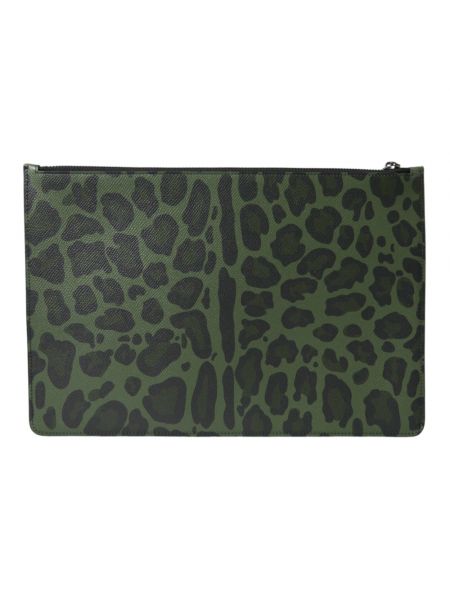 Bolso clutch de cuero leopardo Dolce & Gabbana