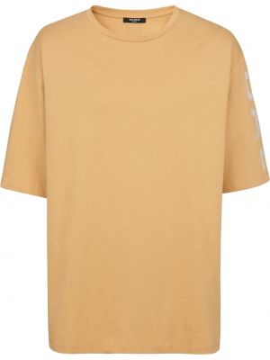 Тениска с принт Balmain оранжево