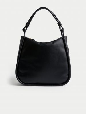 Kožená taška přes rameno Marks & Spencer černá