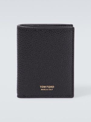 Portefeuille en cuir Tom Ford noir
