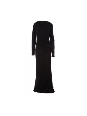 Sukienka długa z dżerseju Del Core czarna
