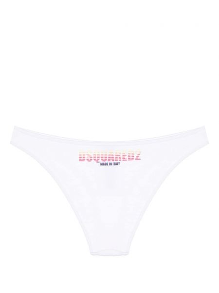 Bikini mit print Dsquared2 weiß