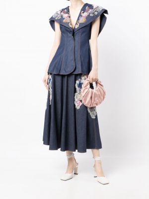 Džínová sukně Saiid Kobeisy modré