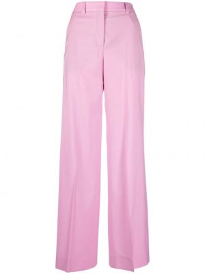 Spodnie wełniane relaxed fit Incotex różowe