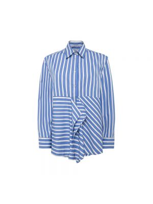 Gestreifter bluse aus baumwoll mit print Jw Anderson blau