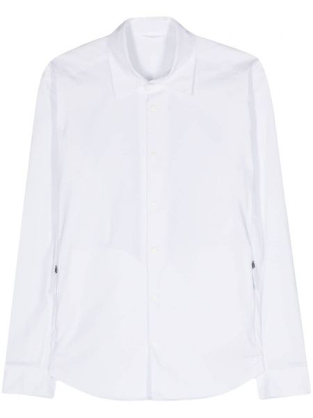 Дълга риза с цип с джобове Aspesi бяло