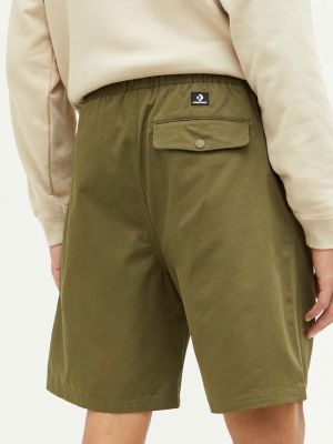 Pantaloni din bumbac Converse verde