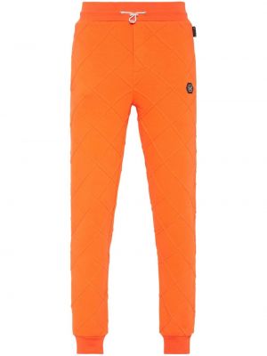 Памучни спортни панталони Philipp Plein оранжево
