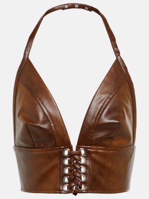 Haut en cuir Rotate Birger Christensen marron