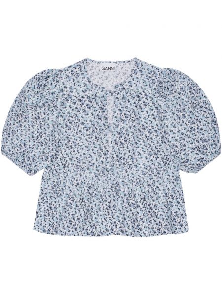 Bluză cu model floral cu imagine Ganni