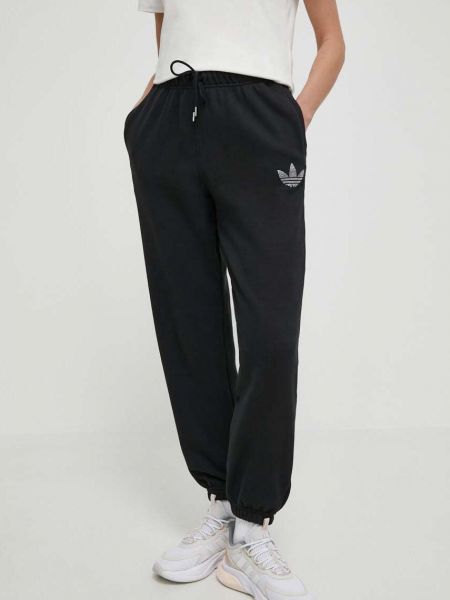 Bombažne hlače Adidas Originals črna