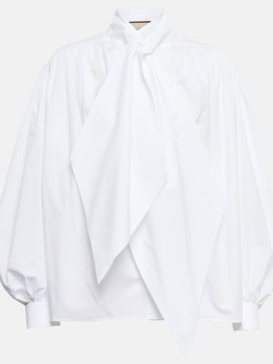 Памучна блуза Gucci бяло