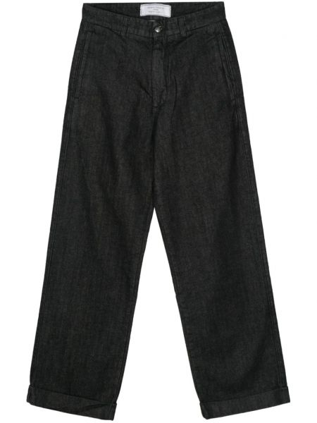 Bavlnené džínsy s rovným strihom Société Anonyme čierna