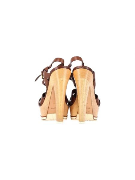 Calzado de cuero retro Yves Saint Laurent Vintage marrón