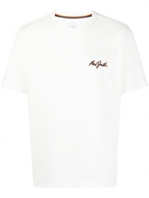 Памучна тениска с принт Paul Smith бяло