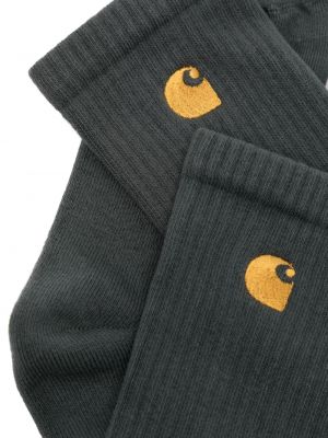Ponožky s výšivkou Carhartt Wip šedé