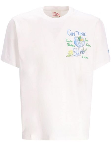 Koszulka bawełniana z nadrukiem Mc2 Saint Barth biała