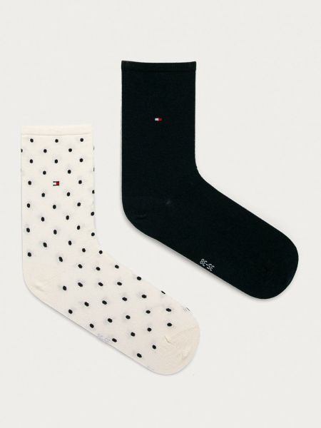 Чорапи за жартиери Tommy Hilfiger бяло