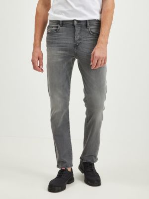 Priliehavé džínsy s rovným strihom Diesel sivá