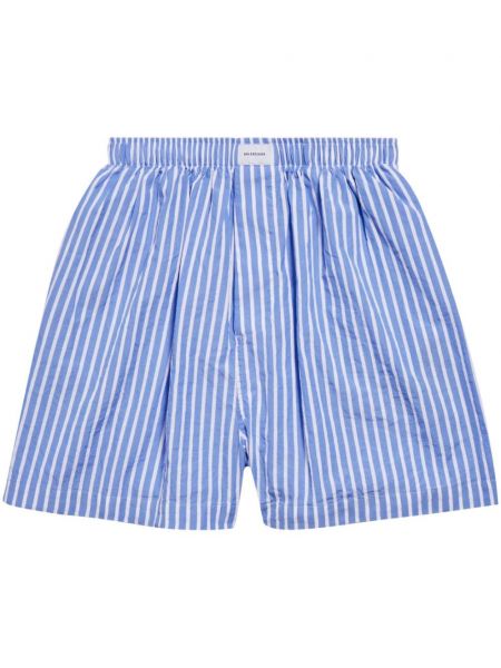 Shorts en coton à rayures Balenciaga
